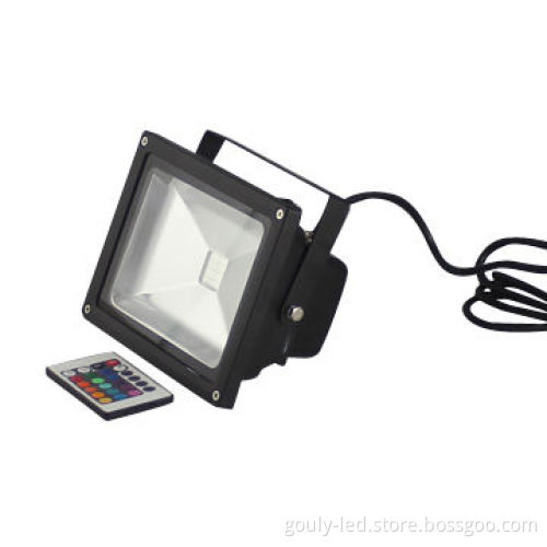 50W LED Floodlight with Black Housing, Available in Warm White, Pure White and RGB